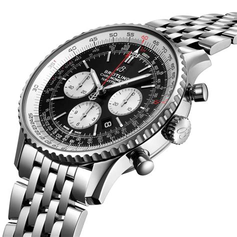 breitling navitimer black and white|breitling navitimer b01 chrono 46.